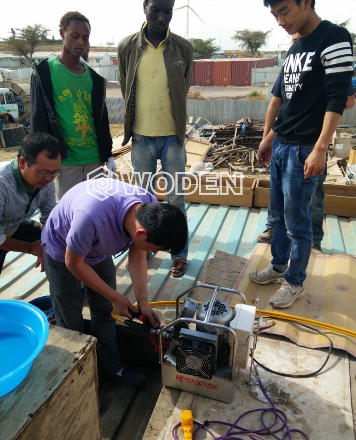 沃頓風電吊裝液壓扳手泵應用于非洲某大型風力發(fā)電場